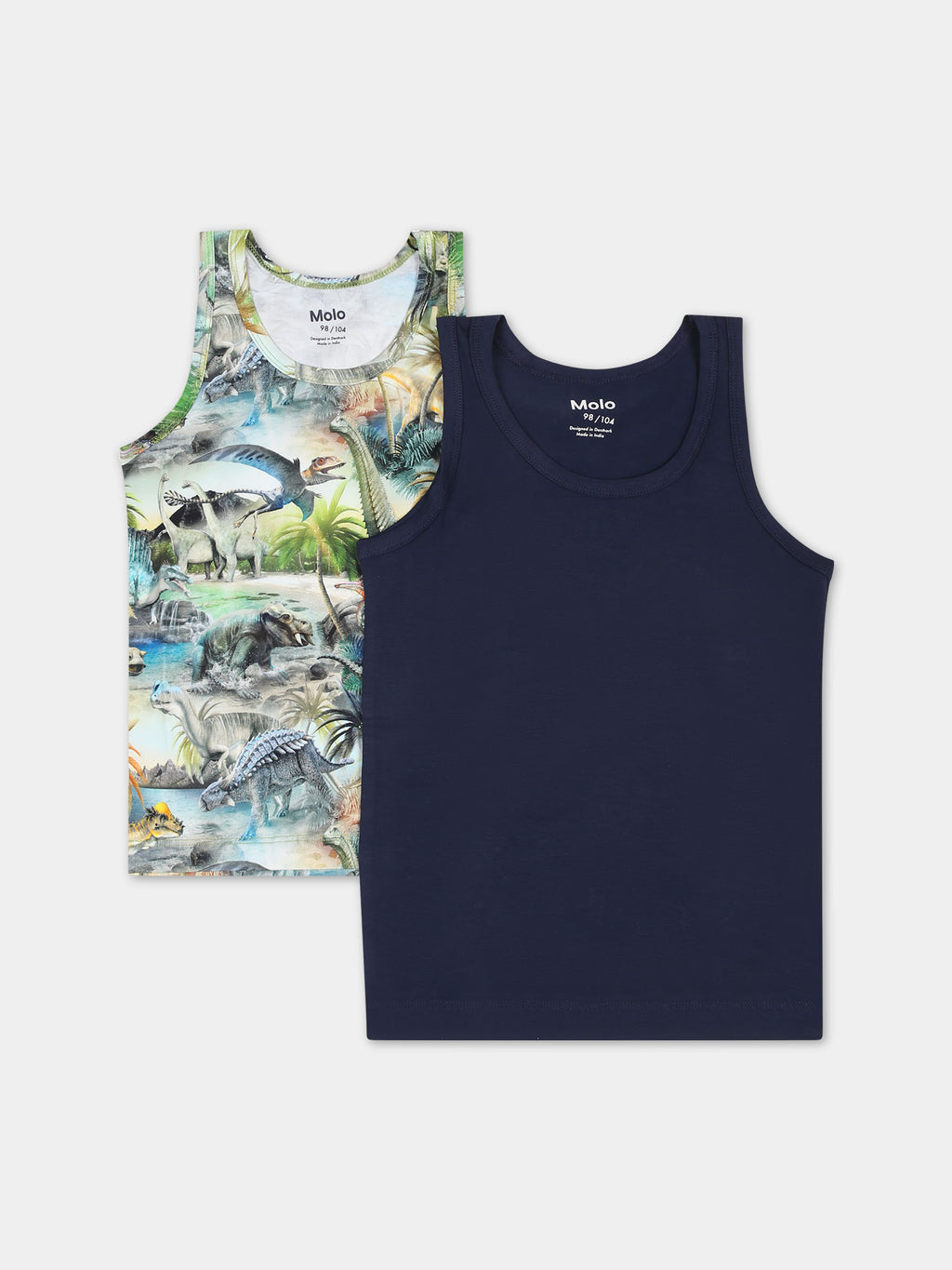Multicolor set for boy with dinosaur print